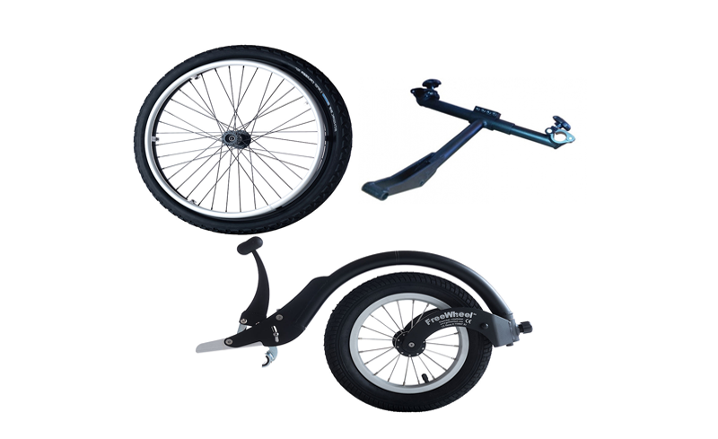 Freewheel and folding wheelchair adapter